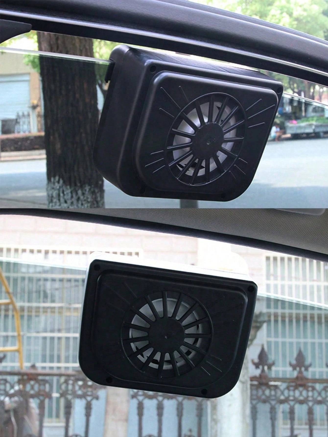 YAIUZGOO Solar Car Exhaust FanCar Ventilation CoolerCompact Solar Car Ventilation FanCar Window Windshield Ventilation System Radiator Cooling FanSummer Cooling FanDeodorizing Ventilation Breathable P