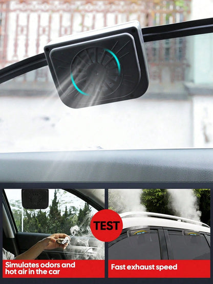 YAIUZGOO Solar Car Exhaust FanCar Ventilation CoolerCompact Solar Car Ventilation FanCar Window Windshield Ventilation System Radiator Cooling FanSummer Cooling FanDeodorizing Ventilation Breathable P