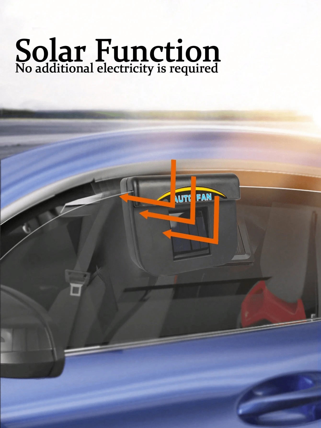 YAIUZGOO Solar Car Exhaust FanCar Ventilation CoolerCompact Solar Car Ventilation FanCar Window Windshield Ventilation System Radiator Cooling FanSummer Cooling FanDeodorizing Ventilation Breathable P