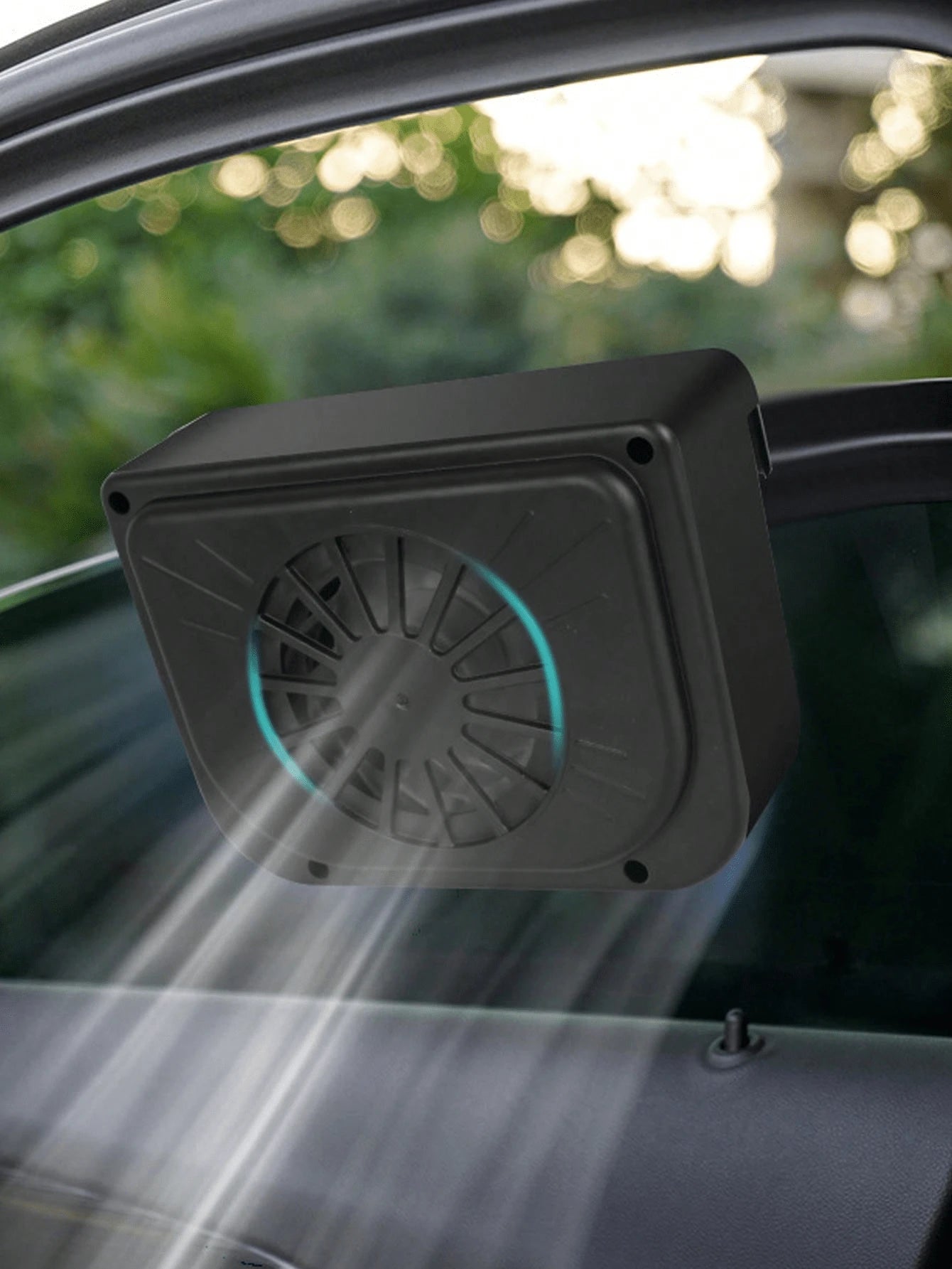 YAIUZGOO Solar Car Exhaust FanCar Ventilation CoolerCompact Solar Car Ventilation FanCar Window Windshield Ventilation System Radiator Cooling FanSummer Cooling FanDeodorizing Ventilation Breathable P