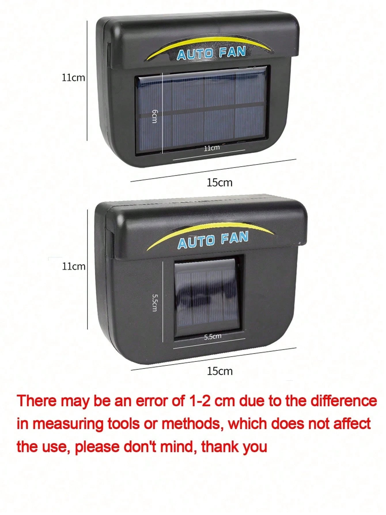 YAIUZGOO Solar Car Exhaust FanCar Ventilation CoolerCompact Solar Car Ventilation FanCar Window Windshield Ventilation System Radiator Cooling FanSummer Cooling FanDeodorizing Ventilation Breathable P