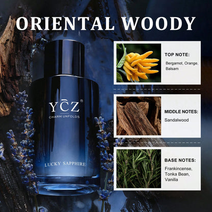 Ycz Lucky Men's Eau De Parfum, With A Long-Lasting, Fresh Citrus Scent, Comes In A Brand-New Round Gift Box. 1.7 Ounces, With Long-Lasting Fragrance. It Makes The Perfect Gift For A Gentleman.