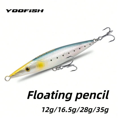 YOOFISH Floating Pencil Lure 90mm 110mm 130mm 150mm Long Casting Topwater Artificial Hard Stickbait Seabass Pike Fishing