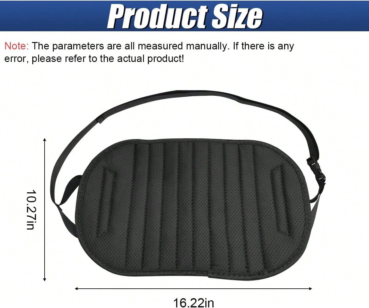 YoRise Car Seat Foot Rest For Adult, Auto Rear Seat Hanging Supportive Foot Hammock With Adjustable Strap, Portable Vehicle Footrest Pad For Air Travel, Office Use, And Car Trips (BL-Oxford)