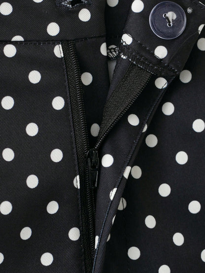 YROOE Women's Polka Dot Low Waist Shorts, Suitable For Spring, Summer And Autumn Black