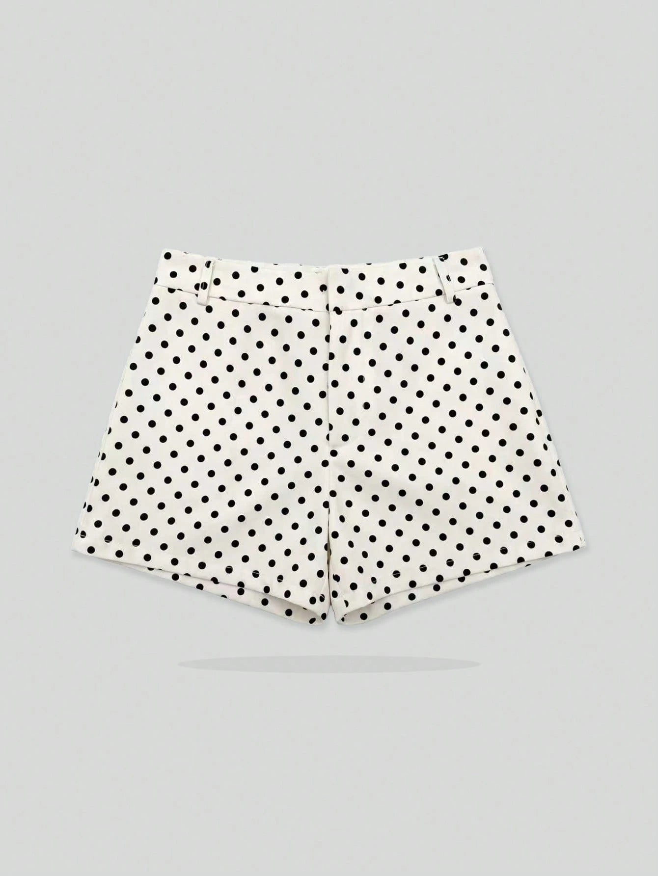 YROOE Women's Polka Dot Low Waist Shorts, Suitable For Spring, Summer And Autumn Black