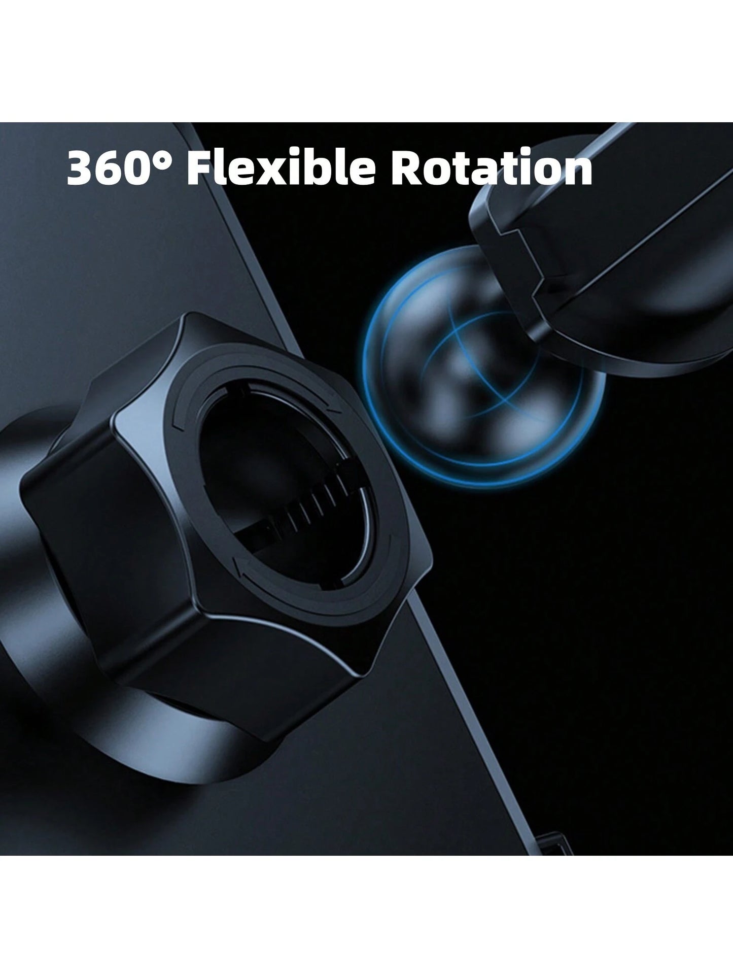 YWOR Car Phone Holder- Universal Hands-Free Air Vent Mount With Newest Metal Hook Clip, And All Smartphones, Dark Black