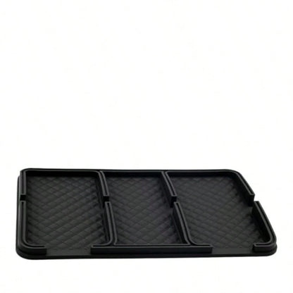 ZCar Dashboard Mat Anti-Slip Strong Gripping Automotive Center Console Tray Multifunctional Vehicle Interior Storage Holder Pad For Key GPS Sunglass Smartphone Ordinary1
