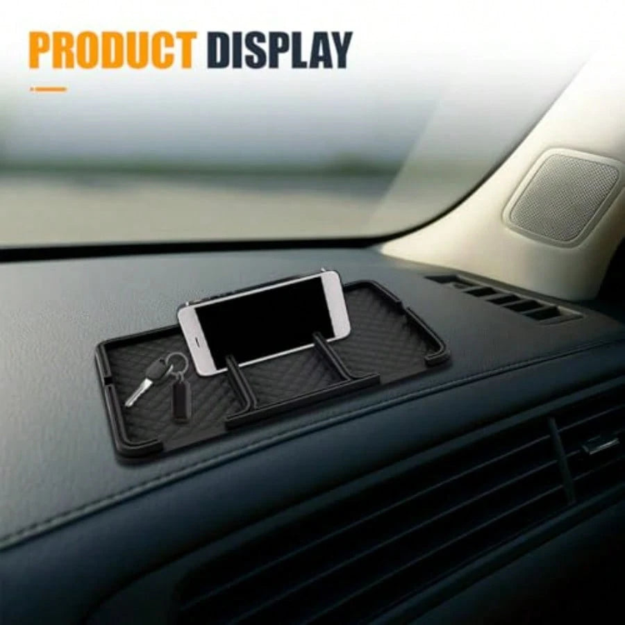 ZCar Dashboard Mat Anti-Slip Strong Gripping Automotive Center Console Tray Multifunctional Vehicle Interior Storage Holder Pad For Key GPS Sunglass Smartphone Ordinary1