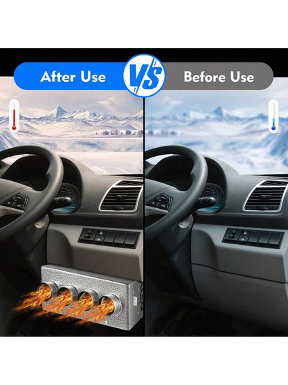 ZhdnBhnos LINSIE Universal Under Dash Heater Defroster+Speed Switch Car Truck 4 Ports 12V The Best Gift/Present For Family&Friends Happy Christmas