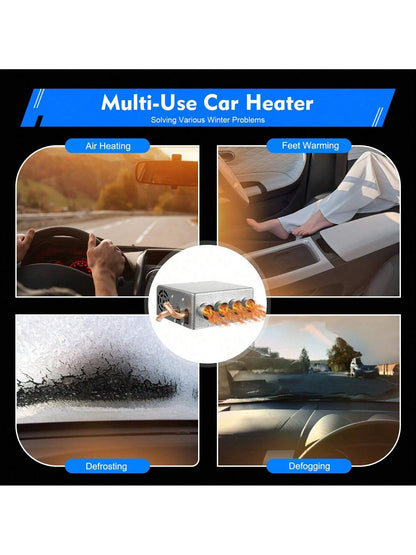 ZhdnBhnos LINSIE Universal Under Dash Heater Defroster+Speed Switch Car Truck 4 Ports 12V The Best Gift/Present For Family&Friends Happy Christmas