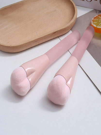 ZHENZITAI Heart-Shaped Blusher Brush, Dense & Soft Bristles, Fluffy & Even, Gently Pick Up Powder For Layered Application, Comfortable & Skin-Friendly,Foundation Brush,Concealer Brush,Blush Brush,Cont
