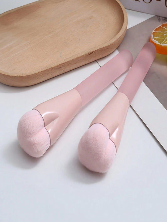 ZHENZITAI Heart-Shaped Blusher Brush, Dense & Soft Bristles, Fluffy & Even, Gently Pick Up Powder For Layered Application, Comfortable & Skin-Friendly,Foundation Brush,Concealer Brush,Blush Brush,Cont