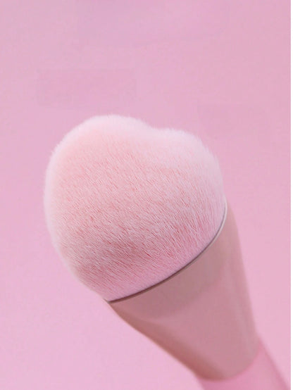 ZHENZITAI Heart-Shaped Blusher Brush, Dense & Soft Bristles, Fluffy & Even, Gently Pick Up Powder For Layered Application, Comfortable & Skin-Friendly,Foundation Brush,Concealer Brush,Blush Brush,Cont