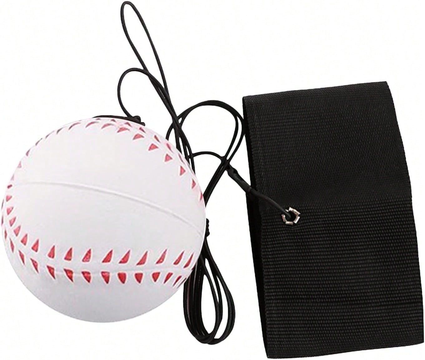 ZLmoue Sports Wrist Return Ball, Baseball With Elastic String, Exercise And Play, Sports Reaction Balls (White)