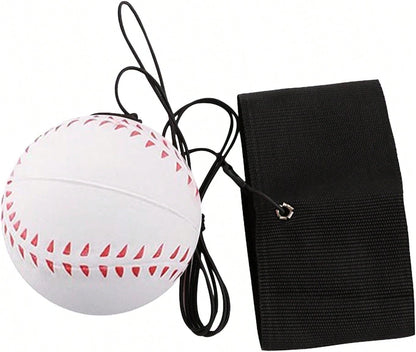 ZLmoue Sports Wrist Return Ball, Baseball With Elastic String, Exercise And Play, Sports Reaction Balls (White)
