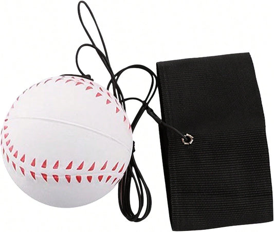 ZLmoue Sports Wrist Return Ball, Baseball With Elastic String, Exercise And Play, Sports Reaction Balls (White)