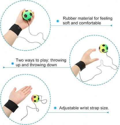 ZLmoue Sports Wrist Return Ball, Baseball With Elastic String, Exercise And Play, Sports Reaction Balls (White)