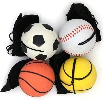 ZLmoue Sports Wrist Return Ball, Baseball With Elastic String, Exercise And Play, Sports Reaction Balls (White)