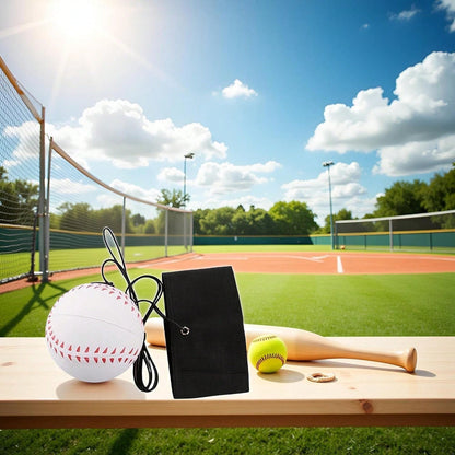 ZLmoue Sports Wrist Return Ball, Baseball With Elastic String, Exercise And Play, Sports Reaction Balls (White)